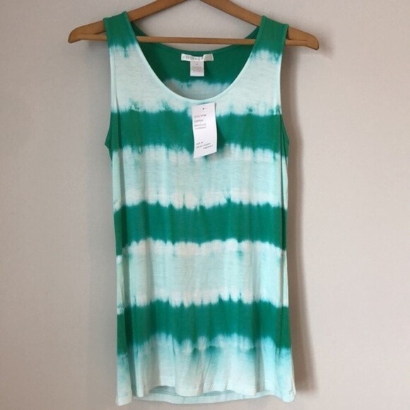 NWT Design History Set Tank M and Skirt L Green Tie Dye Stretchy Comfortable - Picture 3 of 14